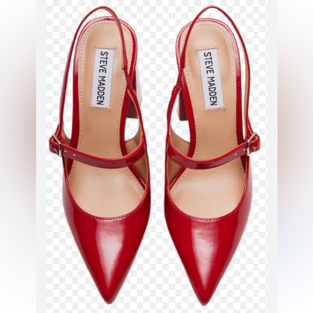 Steve Madden Maegen Red Patent Slingback Heel